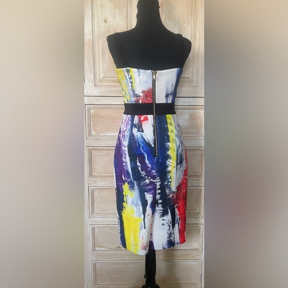 Milly Multicolor Splatter Pencil Dress Size 2 - Picture 4 of 9